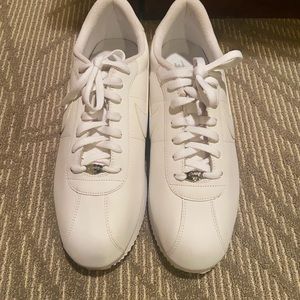 NWOT NIKE WHITE LEATHER CORTEZ SIZE 14